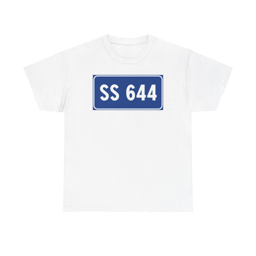 Strada Statale 644 Italia (Italy) (Road Sign) T-Shirt