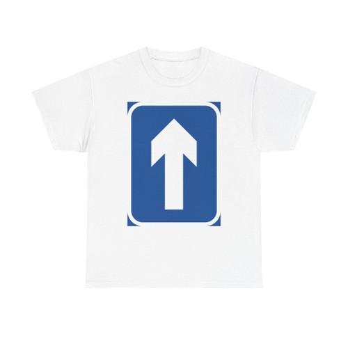 UAE One Way Street Straight Ahead (United Arab Emirates) (Road Sign) T-Shirt