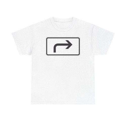 Zusatzzeichen 1000-21 - Richtung der Gefahrstelle rechtsweisend StVO 1992 (Germany) (Road Sign) T-Shirt
