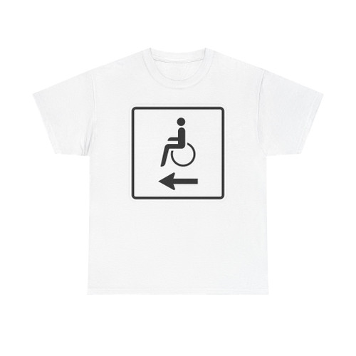 Zusatzschild 862 - Rollstuhlfahrer Sinnbild linksweisend StVO 1980 (Germany) (Road Sign) T-Shirt