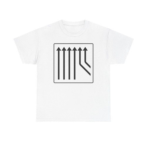 Zeichen 550-26 Zusammenführungstafel - an durchgehender Strecke (Germany) (Road Sign) T-Shirt