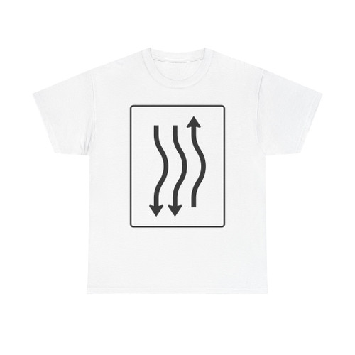 Zeichen 514-23 Verschwenkungstafel kurze Verschwenkung - mit Gegenverkehr (Germany) (Road Sign) T-Shirt