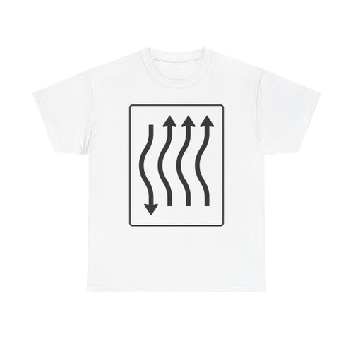 Zeichen 514-12 Verschwenkungstafel kurze Verschwenkung - mit Gegenverkehr (Germany) (Road Sign) T-Shirt