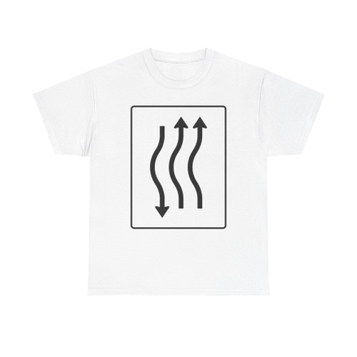 Zeichen 514-11 Verschwenkungstafel kurze Verschwenkung - mit Gegenverkehr (Germany) (Road Sign) T-Shirt