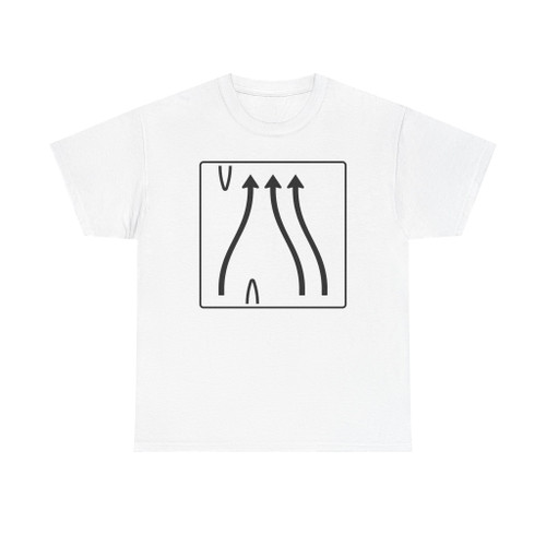 Zeichen 501-81 Überleitungstafel - ohne Gegenverkehr (Germany) (Road Sign) T-Shirt