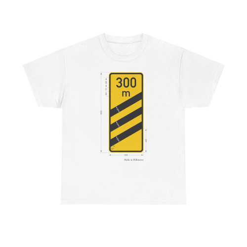 Zeichen 450-55 - Ankündigungsbake dreistreifig 300 m gelb StVO 2013 (Germany) (Road Sign) T-Shirt