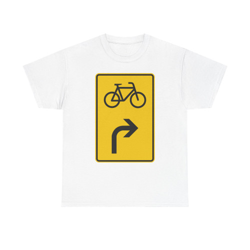 Zeichen 442-23 - Vorwegweiser für bestimmte Verkehrsarten Radverkehr rechtsweisend StVO 2017 (Germany) (Road Sign) T-Shirt