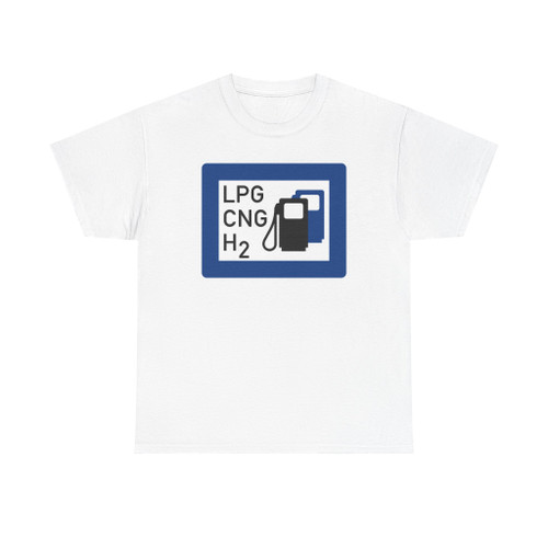 Zeichen 365-70 Tankstelle mit Tankmöglichkeit verschiedener Kraftstoffarten (Germany) (Road Sign) T-Shirt