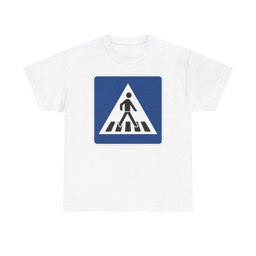 Zeichen 350-20 - Fußgängerüberweg Linksaufstellung einseitig StVO 1992 (Germany) (Road Sign) T-Shirt
