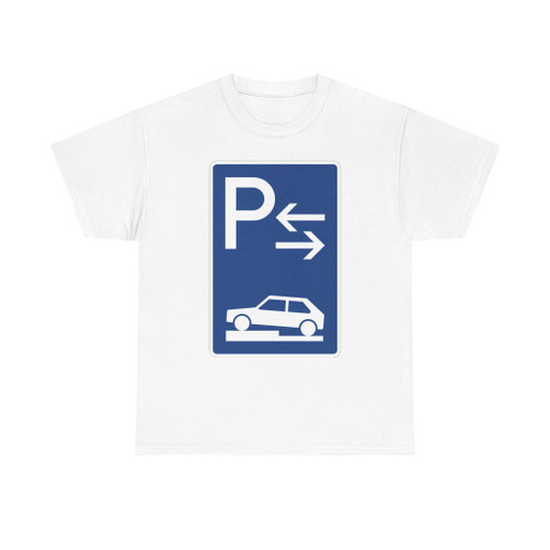 Zeichen 315-73 - Parken halb auf Gehwegen quer zur Fahrtrichtung links Mitte StVO 1992 (Germany) (Road Sign) T-Shirt