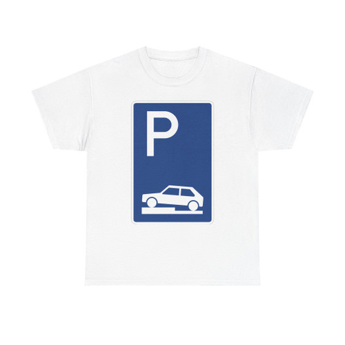 Zeichen 315-70 - Parken halb auf Gehwegen quer zur Fahrtrichtung links StVO 1992 (Germany) (Road Sign) T-Shirt