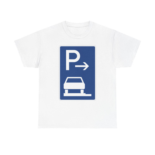 Zeichen 315-61 - Parken auf Gehwegen ganz in Fahrtrichtung links Anfang StVO 2013 (Germany) (Road Sign) T-Shirt