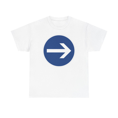 Zeichen 211 - Vorgeschriebene Fahrtrichtung hier rechts StVO 2017 (Germany) (Road Sign) T-Shirt