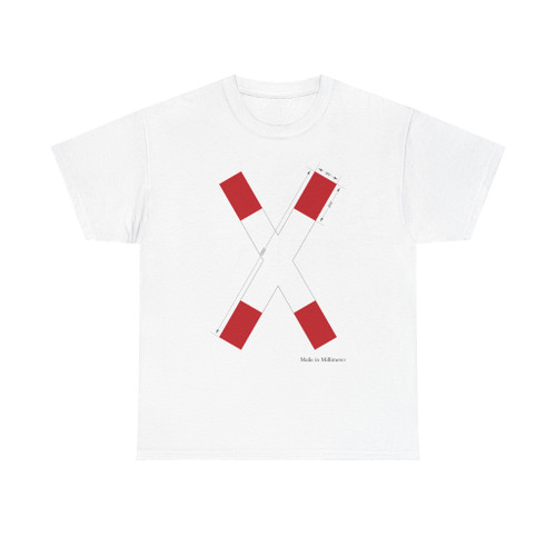 Zeichen 201  Andreaskreuz  Dem Schienenverkehr Vorrang gewähren StVO 1970 (Germany) (Road Sign) T-Shirt