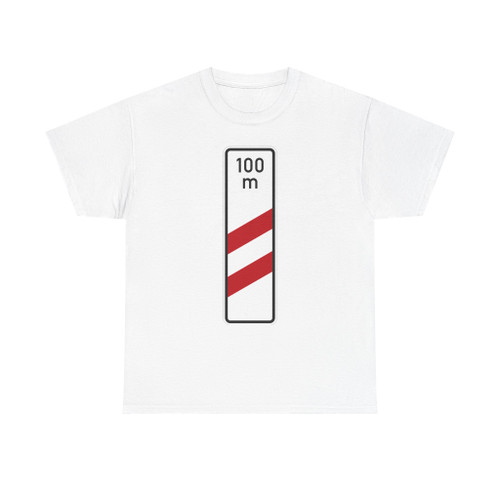 Zeichen 159-11 - zweistreifige Bake mit Entfernungsangabe Aufstellung rechts StVO 1992 (Germany) (Road Sign) T-Shirt