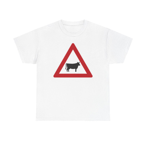Zeichen 141 - Tiere spiegelbildlich StVO 1970 (Germany) (Road Sign) T-Shirt