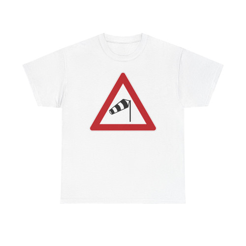 Zeichen 118 - Seitenwind spiegelbildlich StVO 1970 (Germany) (Road Sign) T-Shirt