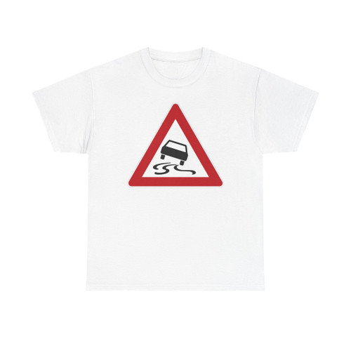 Zeichen 114 - Schleudergefahr bei Nässe und Schmutz StVO 1992 (Germany) (Road Sign) T-Shirt