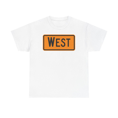 West plate orange (United States) (Road Sign) T-Shirt