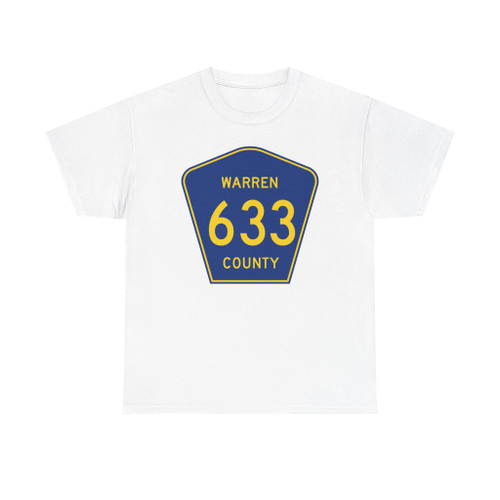 Warren County Route 633 NJ (New Jersey) (Road Sign) T-Shirt