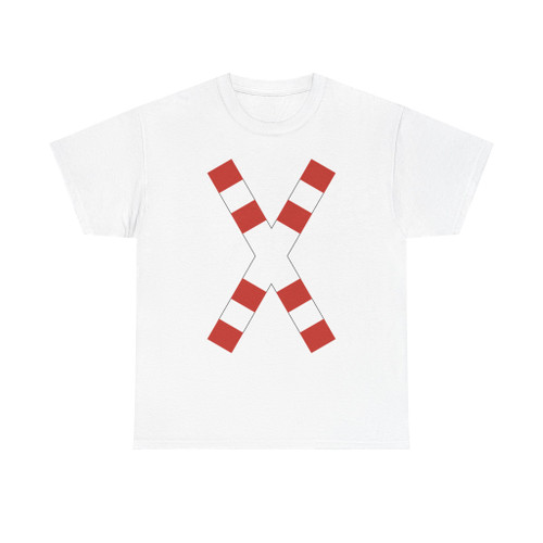Warnkreuz für unbeschrankten mehrgleisigen Bahnübergang - ab 1934 (Germany) (Road Sign) T-Shirt