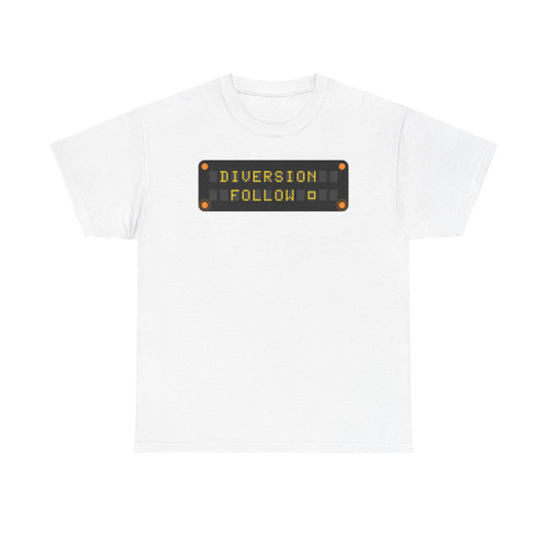 VMS - 2x12 - Diversion Follow Square (United Kingdom) (Road Sign) T-Shirt