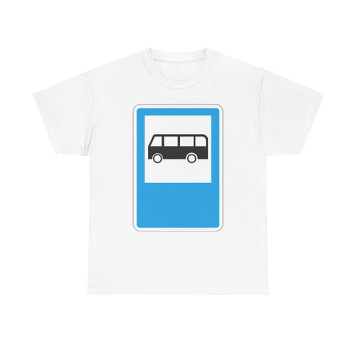 Автобусная остановка дорожный знак (Russia) (Road Sign) T-Shirt