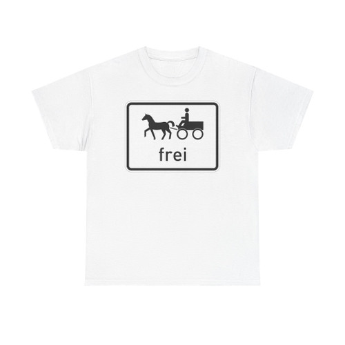 Zusatzzeichen 1024-18 - Gespannfuhrwerke frei 450x600 StVO 2017 (Germany) (Road Sign) T-Shirt