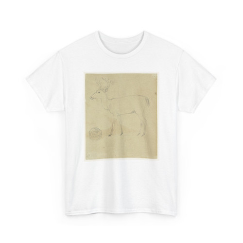 Frederic Edwin Church, American, - A Standing Stag - 1846–56 v1 - T-Shirt