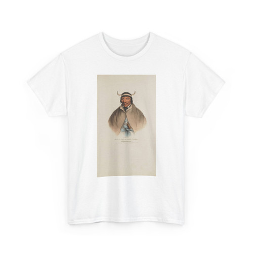 James Otto Lewis, born Philadelphia, PA - SUN-A-GET or Hard Times; A Pottawatomie Chief, from The Aboriginal Portfolio - 1835 - T-Shirt