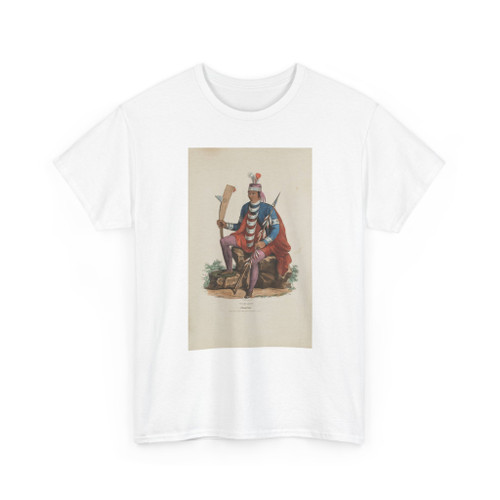 James Otto Lewis, born Philadelphia, PA - RICHARDVILLE; A Miami Chief, from The Aboriginal Portfolio - 1835 - T-Shirt