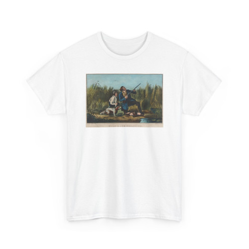 Nathaniel Currier, born Roxbury, MA - Wild Duck Shooting - ca. 1837 - T-Shirt