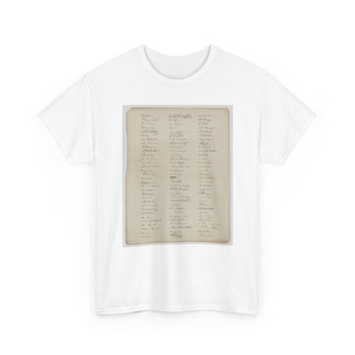 Unidentified (European) - List of Subscribers to Finder's Royal Gallery of British Art - n.d. - T-Shirt
