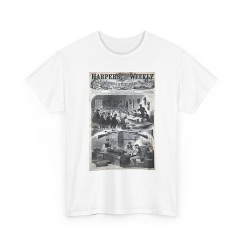 Winslow Homer, born Boston, MA - Filling Cartridges at the United States Arsenal at Watertown, Massachusetts, - 1861 - T-Shirt