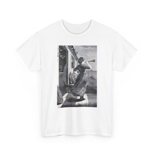 Winslow Homer, born Boston, MA - The Dinner Horn, from Harper's Weekly, June 11, 1870 - 1870 - T-Shirt