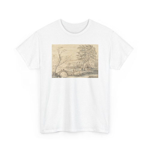 Carlo Marchionni, Italian, 1702–1786 - Landscape with Bridge - 1770–1786 v1 - T-Shirt