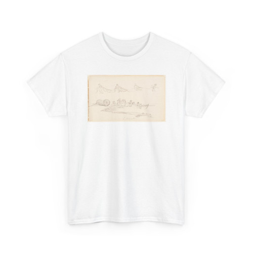 Frederic Edwin Church, American, - Fishermen by the Sea, East Hampton, New York - July - August, 1858 v1 - T-Shirt