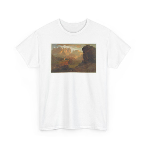 Frederic Edwin Church, American, - Imagined Landscape with Ruined Temple - 1868–69 v3 - T-Shirt