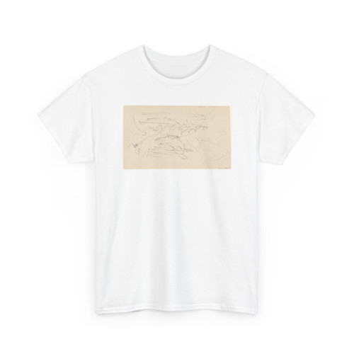 Frederic Edwin Church, American, - Mountain Range and Rowboat, Switzerland - August 1868 v2 - T-Shirt