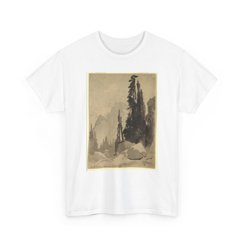 Thomas Moran, American, b. Britain, - Half Dome, Yosemite - 1872 v3 - T-Shirt