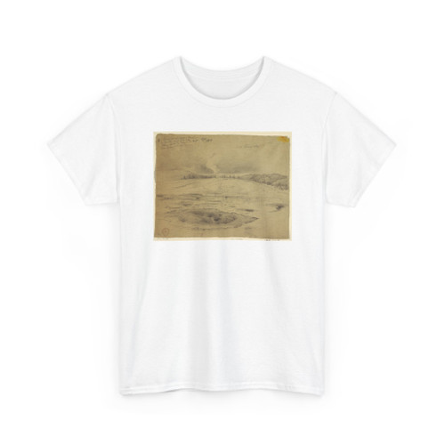 Thomas Moran, American, b. Britain, - Lower Fire Hole, Geyser Basin, Yellowstone - 1892 v2 - T-Shirt
