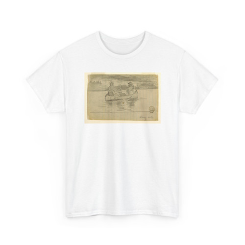 Winslow Homer, American, 1836–1910 - Three Men in a Canoe, Il Manigne, Quebec - August 26, 1897 v2 - T-Shirt