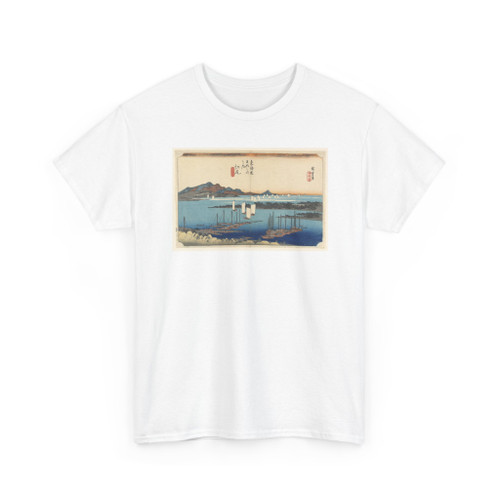 Ando Hiroshige, Japanese, 1797–1858 - Ejiri, View Over Mio-no-Matsu-bara, in The Fifty-Three Stations of the Tokaido - ca. 1834 v2 - T-Shirt