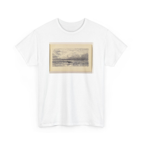 William Trost Richards, American, - Calm Shoreline with Dramatic Billowing Clouds - 1885–90 - T-Shirt