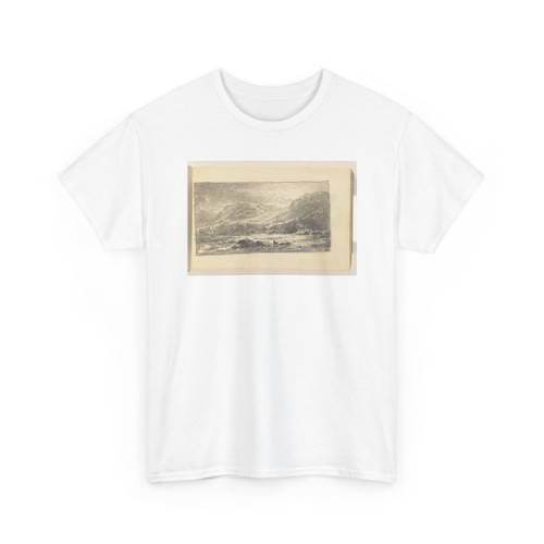 William Trost Richards, American, - Choppy Ocean with Rocks and Mountainous Cliffs - 1885–90 - T-Shirt