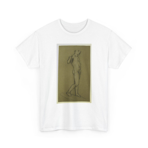 Elihu Vedder, American, 1836 – 1923 - figure study for a fountain design - ca. 1890 v2 - T-Shirt