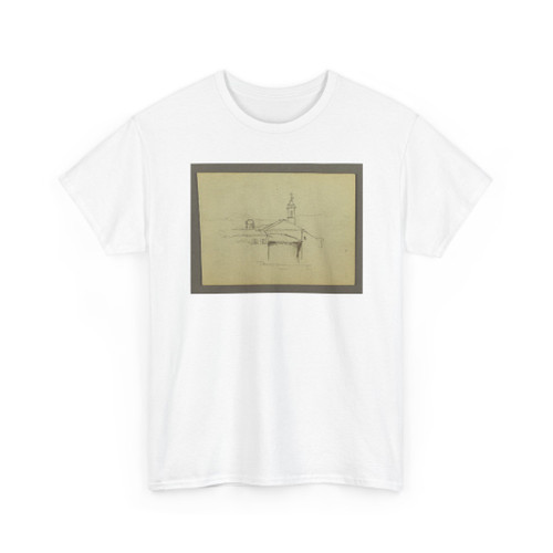 Frederic Edwin Church, American, - Adjoining Buildings with Church Tower, Italy - October 1868 v3 - T-Shirt