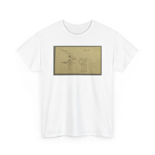 Frederic Edwin Church, American, - Architecture and Landscape Sketches, Austria or Switzerland - August 1868 v3 - T-Shirt