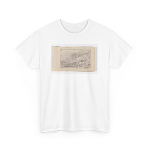 William Trost Richards, American, - Quick Sketch of Waves and Steep Cliffs - 1885–1902 - T-Shirt