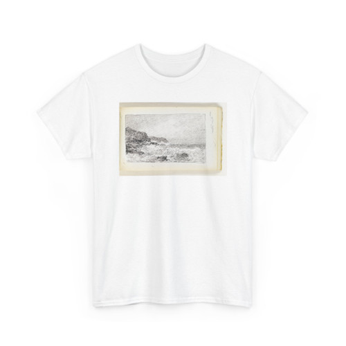 William Trost Richards, American, - Quick Sketch of Waves on Rocks - 1890–1900 - T-Shirt
